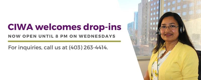 CIWA welcomes drop-ins banner
